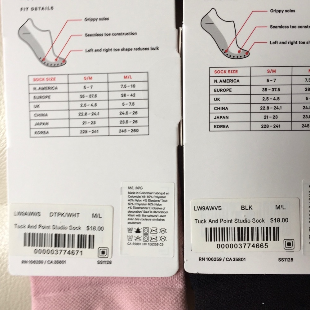 NWT LULULEMON TUCK AND POINT STUDIO SOCK SET LOT - Picture 2 of 6